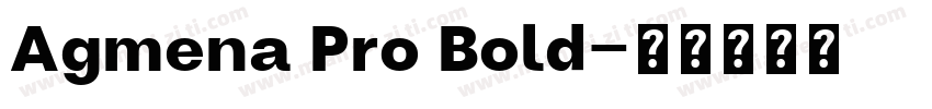 Agmena Pro Bold字体转换
